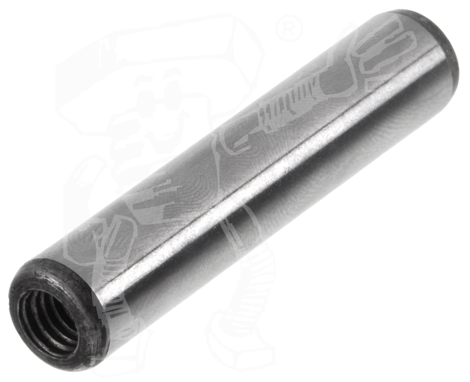 10 Zylinderstifte DIN7979 10x36 Passstifte gehärtet Innengewinde M6 blank Stahl 