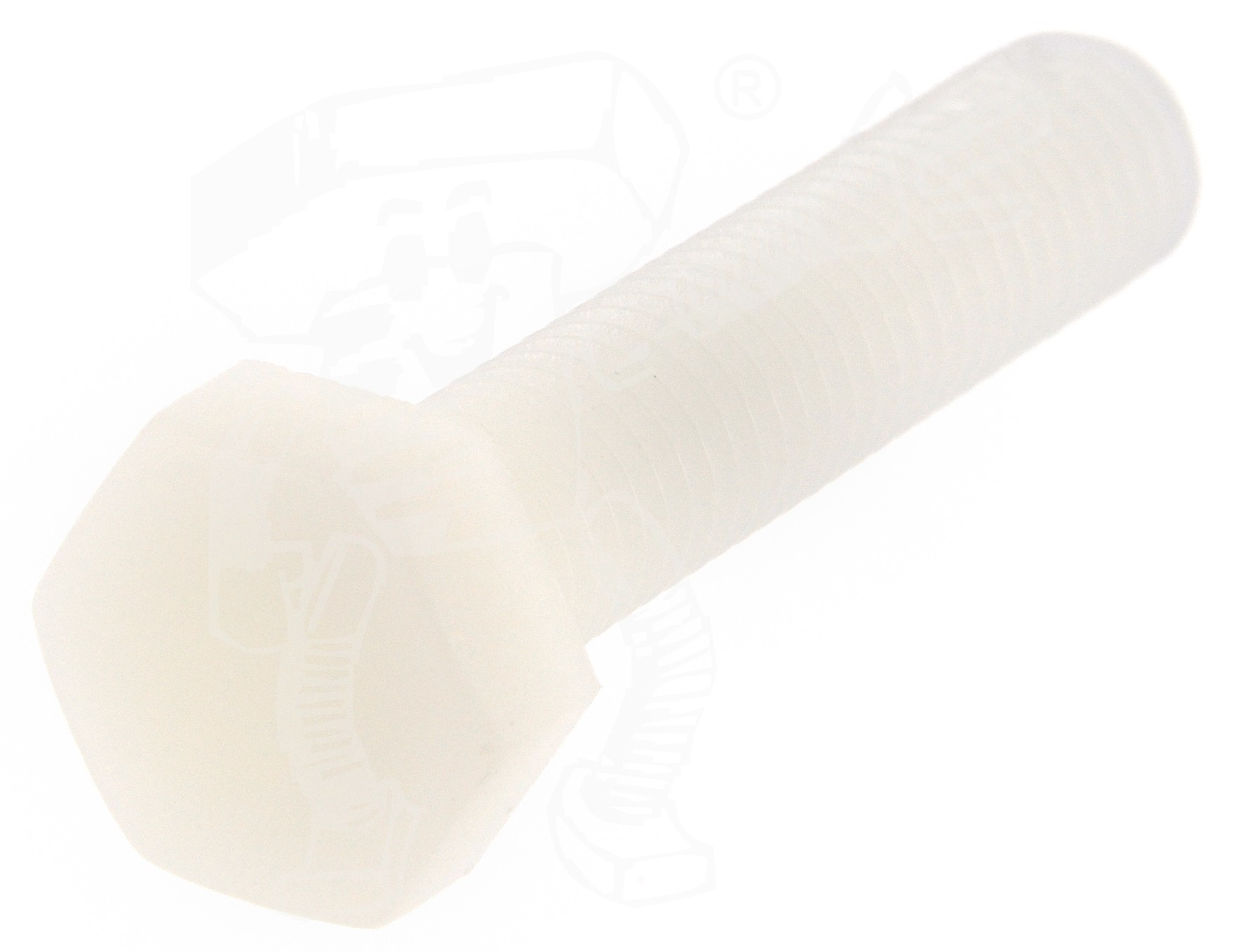 PTFE Kunststoff Sechskantkopf Schrauben M4 M5 M6 M8 M10 M12 M14 M16 M18