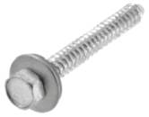 Art. Fassadenbauschrauben mit Blechgewinde, mit EPDM-Dichtscheibe 16 mm, montiert