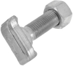 Art. Hakenkopf-Halfen-Schrauben, TYP 50/30, mit Mutter, für Profile 50/30 - 50/40 - 49/30 - 52/34 - 54/33