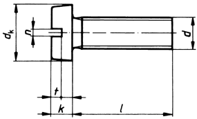 Polyamid . KS Zylinderkopfschraube mit Schlitz M 3 x 6 DIN 84 