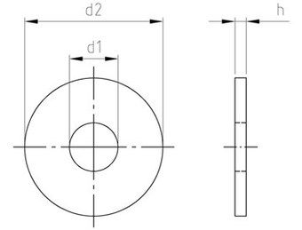 200 x Scheiben ISO 7089 M6 (6,4x12x1,6) 300 HV Edelstahl A4