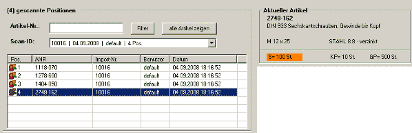 Artikel anzeigen in eKanban